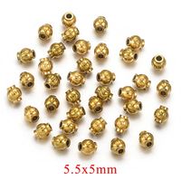 20 PCS/Package 304 Stainless Steel Gold Plated Solid Color Spacer Bars sku image 5