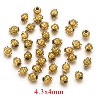 20 PCS/Package 304 Stainless Steel Gold Plated Solid Color Spacer Bars sku image 4