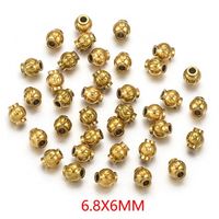 20 PCS/Package 304 Stainless Steel Gold Plated Solid Color Spacer Bars sku image 6