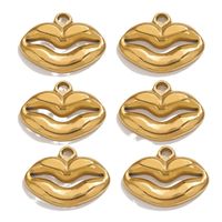 5 Pieces 304 Stainless Steel Lips Pendant main image 5