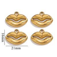 5 Pieces 304 Stainless Steel Lips Pendant main image 3