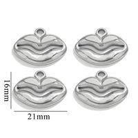 5 Pieces 304 Stainless Steel Lips Pendant main image 2
