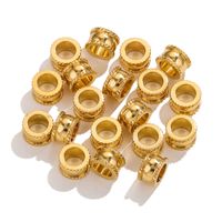 1 Set 304 Stainless Steel Gold Plated Solid Color Beads main image 5