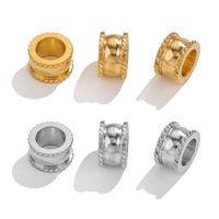 1 Set 304 Stainless Steel Gold Plated Solid Color Beads main image 2