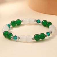 Acier Inoxydable 304 Verre Cristal Style Simple Style Classique Perlé Rond Bracelets sku image 3