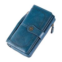 Women's Solid Color Pu Leather Zipper Wallets sku image 3