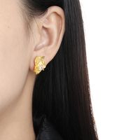 1 Pair Simple Style Classic Style Color Block Inlay Sterling Silver Rhinestones Ear Studs main image 4