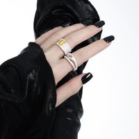 Sterling Silver Simple Style Classic Style Commute Stoving Varnish Solid Color Rings main image 4