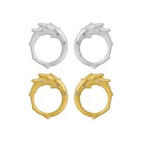 1 Paar Einfacher Stil Klassischer Stil Einfarbig Überzug Sterling Silber Vergoldet Ohrringe main image 3