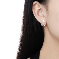 1 Pair Simple Style Classic Style Solid Color Plating Sterling Silver Gold Plated Earrings main image 2