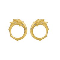 1 Pair Simple Style Classic Style Solid Color Plating Sterling Silver Gold Plated Earrings sku image 2