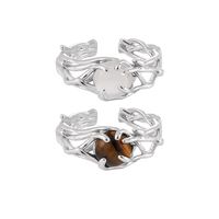Sterling Silver Simple Style Classic Style Inlay Solid Color Crystal Rings main image 2