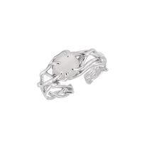 Sterling Silver Simple Style Classic Style Inlay Solid Color Crystal Rings sku image 1
