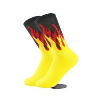 Unisex Simple Style Flame Cotton Crew Socks A Pair sku image 8