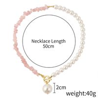 Wholesale Jewelry Casual Bohemian Simple Style Geometric Plastic Natural Stone Gravel Toggle Beaded Pendant Necklace main image 5