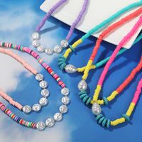 Großhandel Schmuck Lässig Hawaiisch Bohemien Geometrisch Kunststoff Türkis Weichen Lehm Perlen Halskette main image 1
