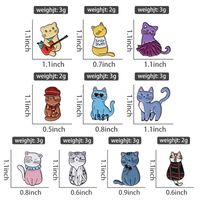 Cartoon-Stil Süß Katze Zinklegierung Überzug Unisex Broschen main image 2