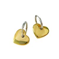 1 Pair Simple Style Classic Style Heart Shape Plating Titanium Steel Gold Plated Drop Earrings main image 2