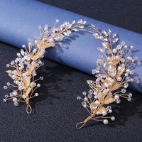 Femmes Style Simple Style Classique Feuille Alliage Incruster Strass Bande De Cheveux main image 1