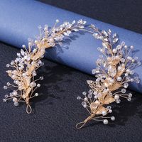 Women's Simple Style Classic Style Leaf Alloy Inlay Rhinestones Hair Band main image 1