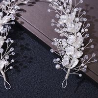 Women's Simple Style Classic Style Leaf Alloy Inlay Rhinestones Hair Band main image 4