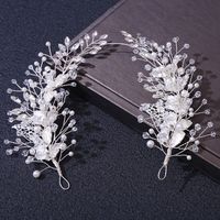 Women's Simple Style Classic Style Leaf Alloy Inlay Rhinestones Hair Band main image 2