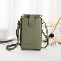 Women's Medium Pu Leather Solid Color Basic Classic Style Square Zipper Phone Wallets sku image 3