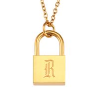 Acier Au Titane Plaqué Or Style Simple Style Classique Placage Lettre Pendentif sku image 11