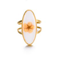 Simple Style Classic Style Flower 304 Stainless Steel Gold Plated Rings In Bulk sku image 2