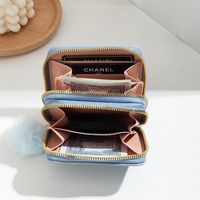 Women's Waves Solid Color Pu Leather Zipper Wallets main image 2