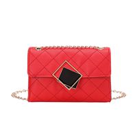 Women's Solid Color Lingge Pu Leather Magnetic Buckle Wallets sku image 2