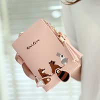 Women's Animal Solid Color Pu Leather Magnetic Buckle Wallets main image 3