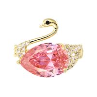 Style Simple Style Classique Cygne Le Cuivre Incruster Zircon Femmes Broches main image 3