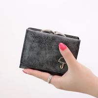 Women's Solid Color Umbrella Pu Leather Magnetic Buckle Wallets sku image 2