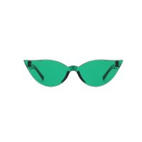 Cute Vacation Sweet Solid Color Pc Cat Eye Frameless Women's Sunglasses main image 6