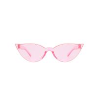 Cute Vacation Sweet Solid Color Pc Cat Eye Frameless Women's Sunglasses main image 4