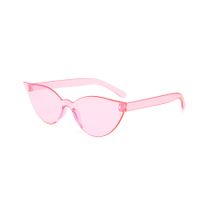 Cute Vacation Sweet Solid Color Pc Cat Eye Frameless Women's Sunglasses main image 3