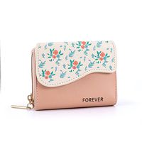 Women's Flower Pu Leather Zipper Wallets sku image 4