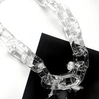 Wholesale Jewelry Hip-Hop Color Block Arylic Polishing Necklace sku image 3