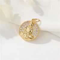 1 Piece Copper Gold Plated Buddha Pendant main image 5