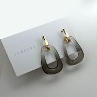 1 Pair Simple Style Classic Style Printing Polishing Resin Drop Earrings sku image 12