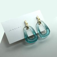 1 Pair Simple Style Classic Style Printing Polishing Resin Drop Earrings sku image 13