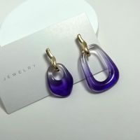 1 Pair Simple Style Classic Style Printing Polishing Resin Drop Earrings sku image 10