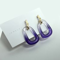 1 Pair Simple Style Classic Style Printing Polishing Resin Drop Earrings sku image 15