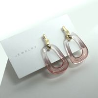 1 Pair Simple Style Classic Style Printing Polishing Resin Drop Earrings main image 2