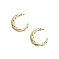 1 Pair Simple Style Classic Style Solid Color Plating Plastic Resin Gold Plated Ear Studs sku image 6