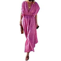 Women's Regular Dress Vacation Deep V Printing Sleeveless Geometric Midi Dress Holiday Daily main image 2