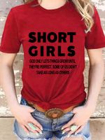 Women's T-shirt Short Sleeve T-Shirts Round Casual Letter main image 1
