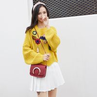 Women's Medium Pu Leather Solid Color Classic Style Streetwear Magnetic Buckle Crossbody Bag main image 3