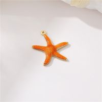 1 Piece Copper Gold Plated Starfish Pendant sku image 3